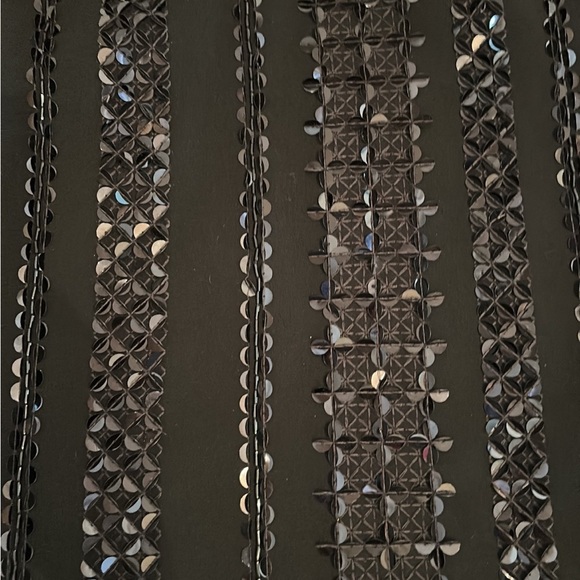 Lafayette New York 148 Black Sequin Embellished Sleeveless High Low Hem Blouse - Picture 7 of 10